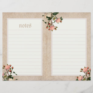 Vintage, Journal Rosa ros