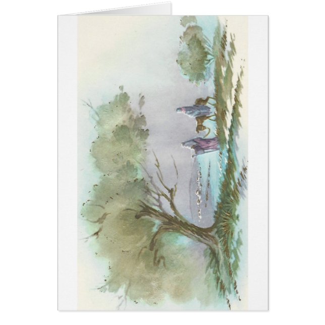 Vintage Journey Card Hälsningskort (Framsidan)