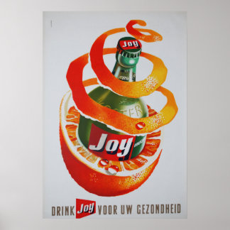 Vintage Joy Annons , färgstark Poster
