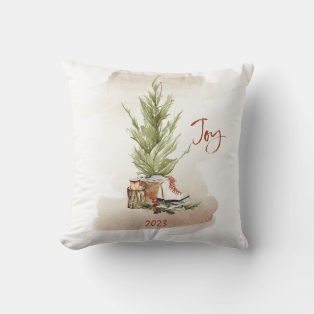 Vintage Joy Julfirande Kudde (Framsida)