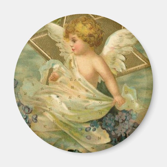 Vintage Joyous jul Angel Magnet (Framsidan)