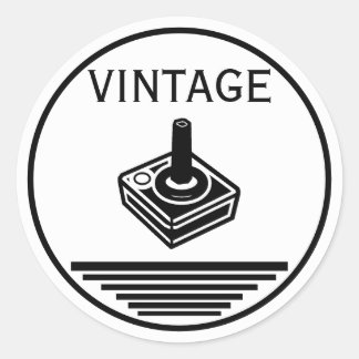 VINTAGE Joystick Runt Klistermärke