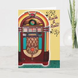Vintage Juke Box Retro Birthday Kort