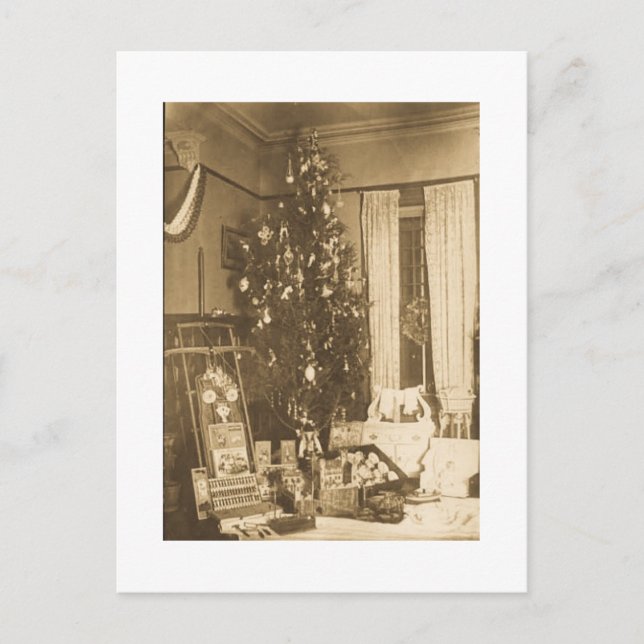 Vintage jul 1906 helg vykort (Framsida)