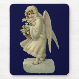 Vintage jul Angel Flowers, Victorian Die Clie Musmatta