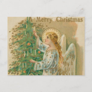 Vintage jul Angel Helg Vykort