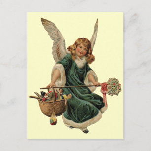 Vintage jul Angel Helg Vykort