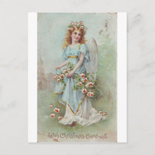 Vintage jul Angel Helg Vykort
