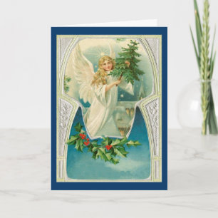 Vintage jul Angel Helgkort