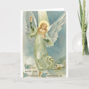 Vintage jul Angel Helgkort