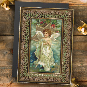 Vintage jul Angel i Ornate Ram