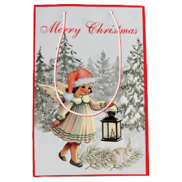 Vintage jul Angel och kanin