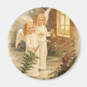 Vintage jul Änglar Magnet