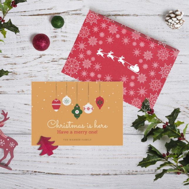 Vintage jul är här Icke-foto Julkort (Skapare uppladdad)