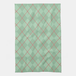 Vintage jul Argyle kökshandduk present