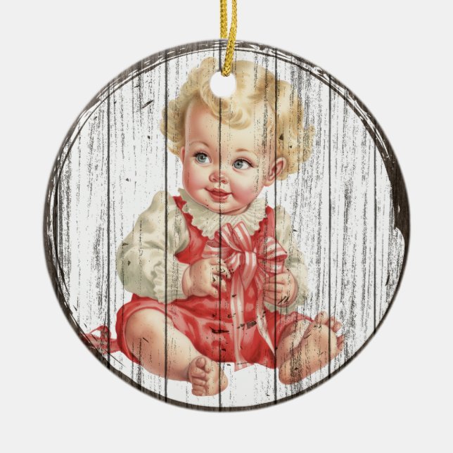 Vintage jul Baby Ornament (Framsidan)