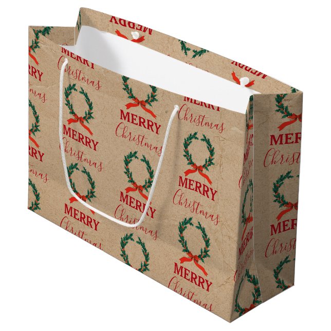 Vintage jul Berry Wandan Helgdag Kraft (Framsidan Vinklad)