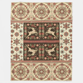 Vintage jul Blanket Design Fleecefilt