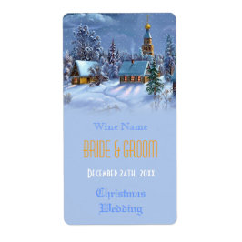 Vintage jul bröllop vin fraktsedel