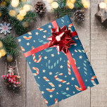 Vintage jul Candy cane Presentpapper<br><div class="desc">Njut av den Pappra jultomten i Candy cane. Matchande objekt är tillgängliga.</div>