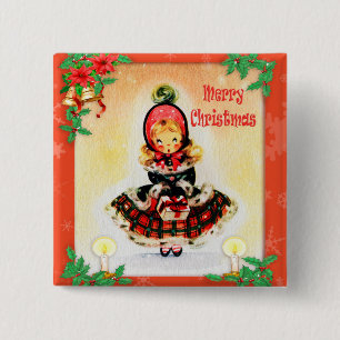 Vintage jul Caroler Knapp