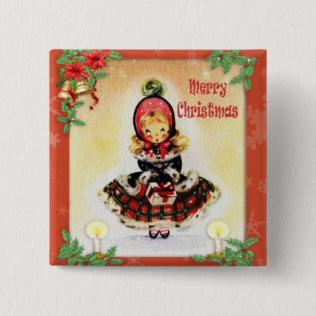Vintage jul Caroler Knapp (Framsida)