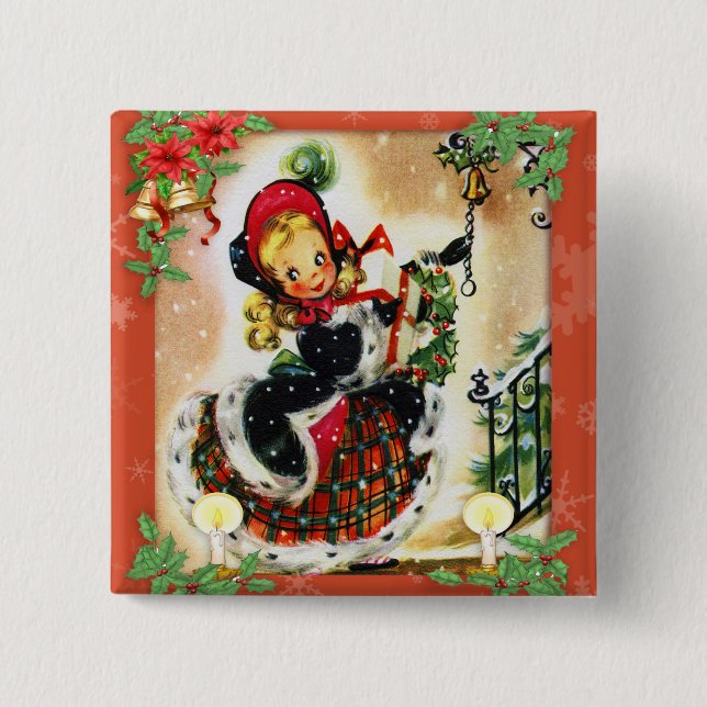 Vintage jul Caroler Knapp (Framsida)
