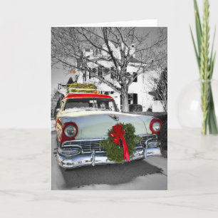 Vintage jul Chevy Helgkort