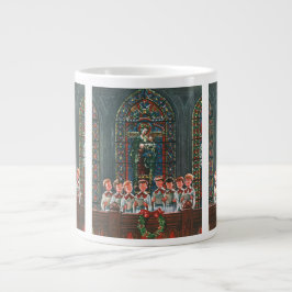 Vintage jul Children Singing Choir in Church Jumbo Mugg