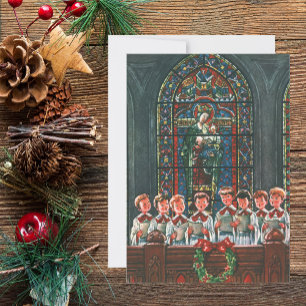 Vintage jul Children Sjunga Choir-inbjudan Inbjudningar