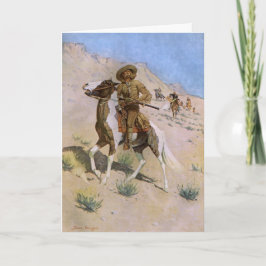 Vintage jul Cowboys, The Scout från Remington Helgkort