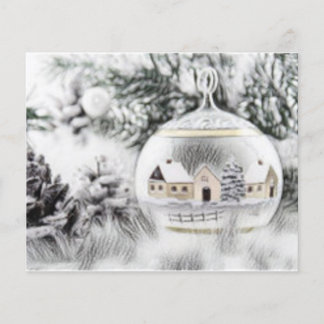 Vintage jul-Dekorationer Ornament Vattenfärg