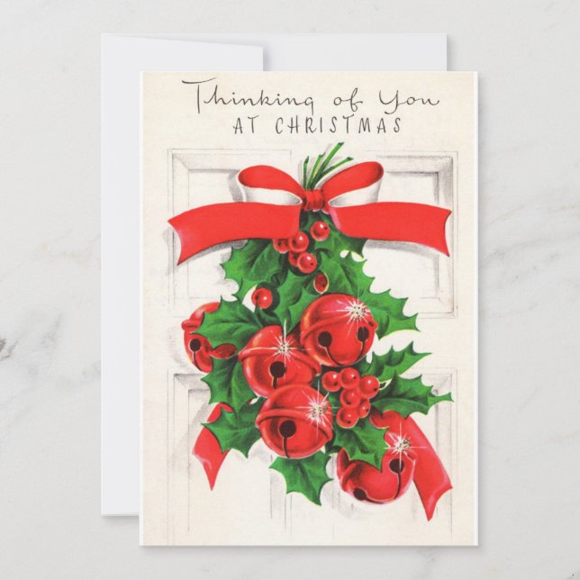 Vintage jul Doorbells Julkort (Framsida)