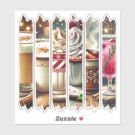 Vintage jul Drinks Washi Tape Scrapbook Klistermärken