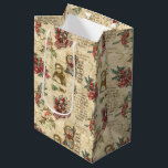 Vintage jul Ephemera, Holly & Ornate Text<br><div class="desc">Kort och sentimental vintage Julkollage med sprejsprayer av holly och mistletoe bundna med röda tjärtbögar,  leende av viktorianskt barn och naturligt belyst önskemål-text från jul.</div>