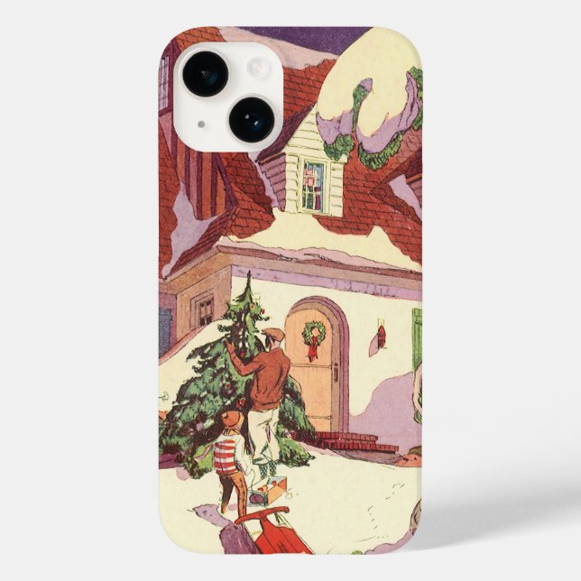 Vintage jul, Familjehuset i Snö (Baksida)