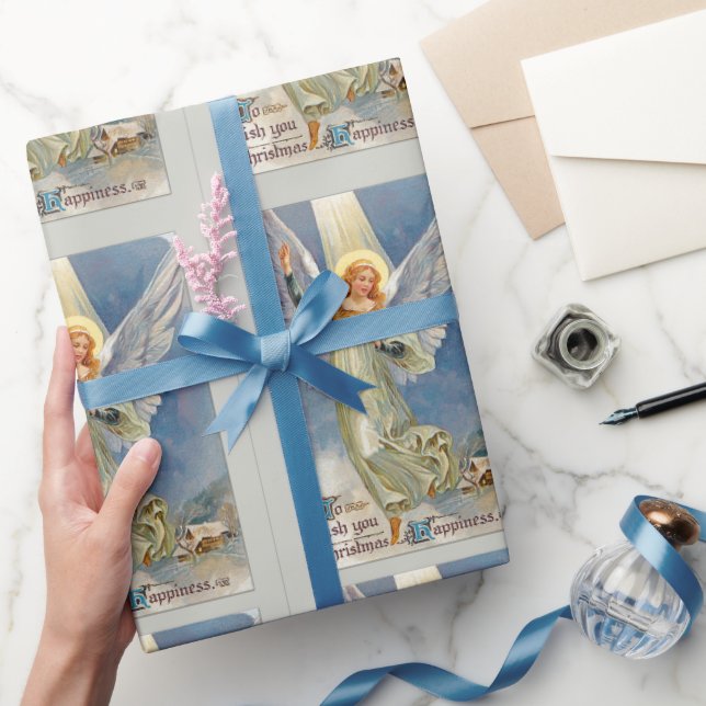 Vintage jul flygande ängel presentpapper (Gifting)