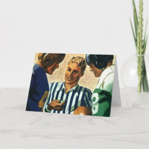 Vintage jul, fotbollsreskontsen Toss Helgkort