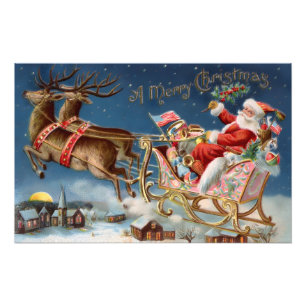 Vintage jul fototryck