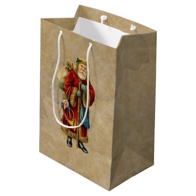 Vintage jul Gamla Jultomten (Baksidan Vinklad)