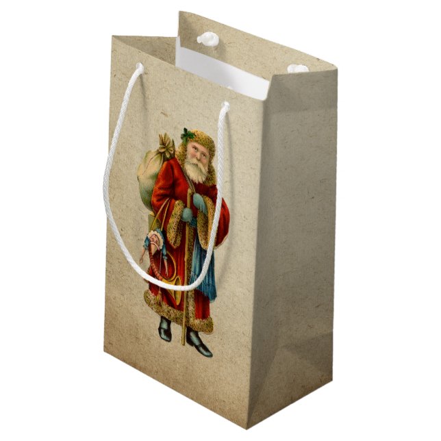 Vintage jul Gamla Jultomten (Baksidan Vinklad)