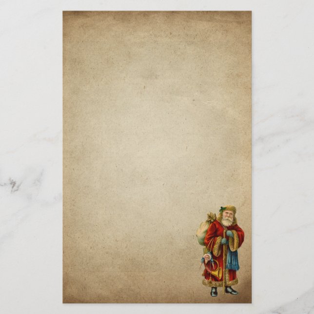 Vintage jul Gamla Jultomten Brevpapper (Framsida)