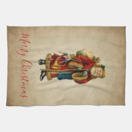 Vintage jul Gamla Jultomten Kökshandduk