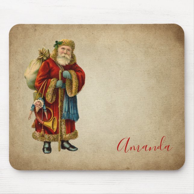 Vintage jul Gamla Jultomten Musmatta (Framsidan)