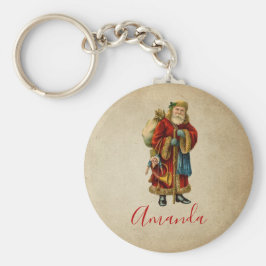 Vintage jul Gamla Jultomten Nyckelring