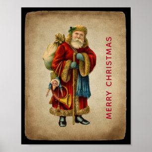 Vintage jul Gamla Jultomten Poster