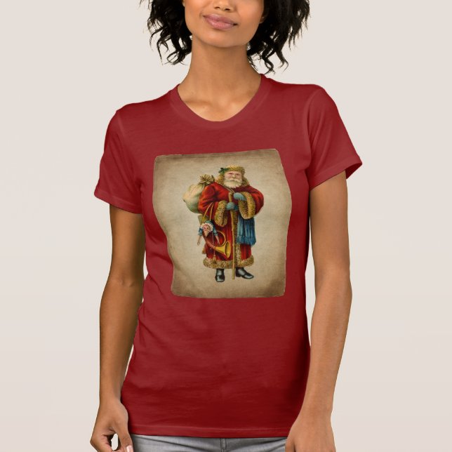 Vintage jul Gamla Jultomten T Shirt (Framsida)