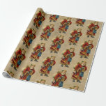 Vintage jul Gamla världen Jultomten Mönster Presentpapper<br><div class="desc">Att slå papprare med en vintage Jultomten från den gamla världsjulen. Gamla jultomten, med sin berömd röd jackar och bär med sig en väska fullt av leksak. Denna gammaldags tomten är smal och håller en promenadkäpp för att resa genom landgåsen i leksak till alla flickor och pojkar. Tidigare parchment stil-bakgrund....</div>