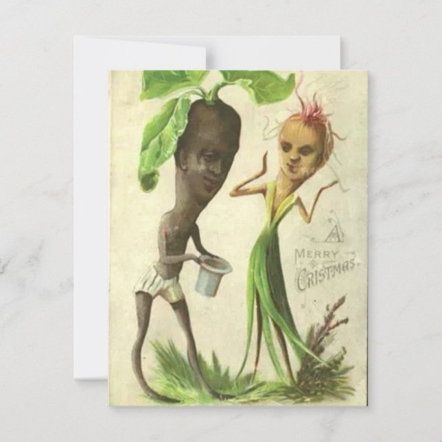 Vintage jul Garden Kärlek Julkort (Framsida)