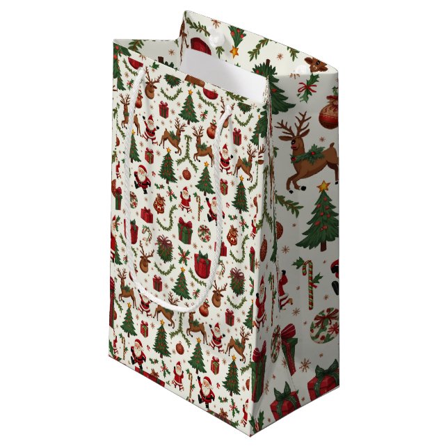 Vintage jul Gift Bag (Framsidan Vinklad)